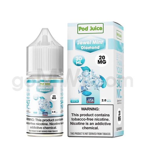 Pod Juice TFN Salt Nic 30ml 20mg-Jewel Mint Diamond