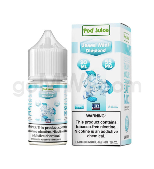 Pod Juice TFN Salt Nic 30ml 55mg-Jewel Mint Diamond